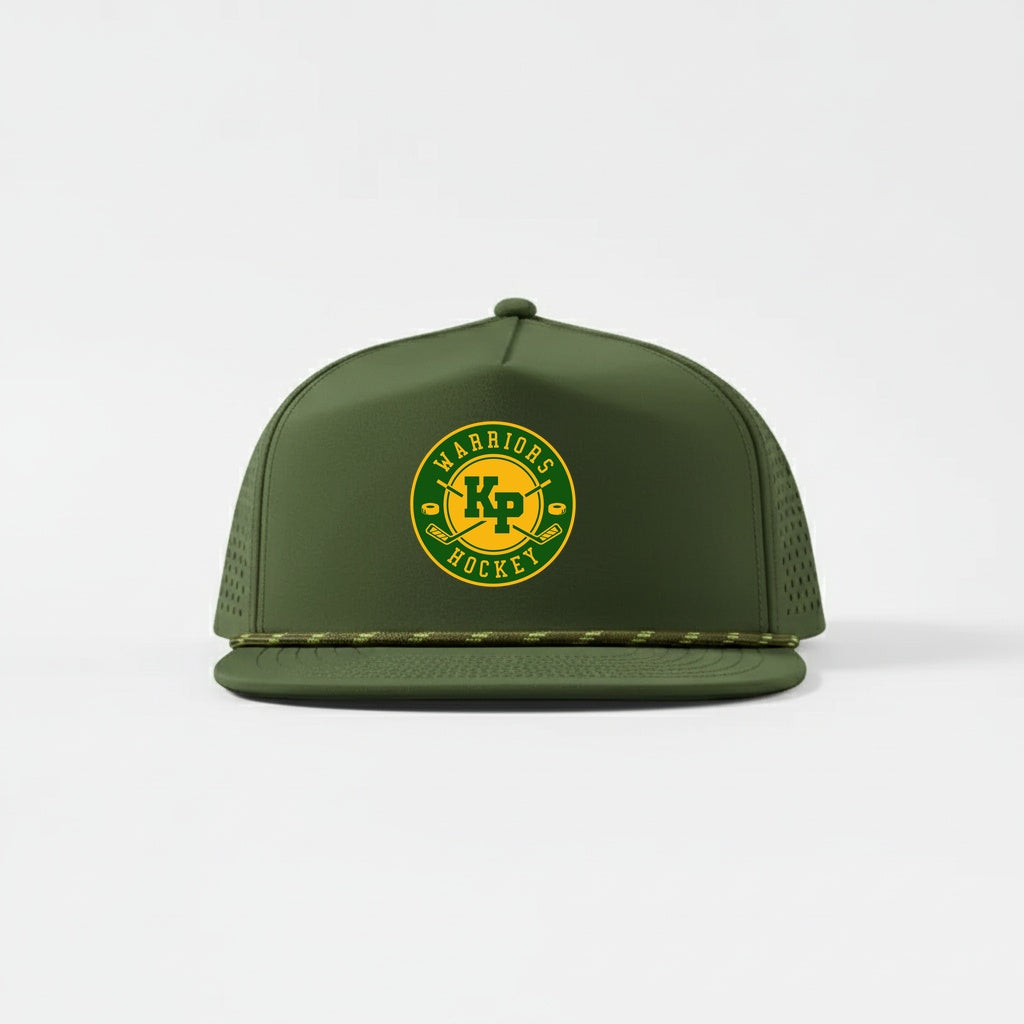 KP HS Hockey Foremost Water Repellent 5 Panel Snapback Golf Hats with Rope