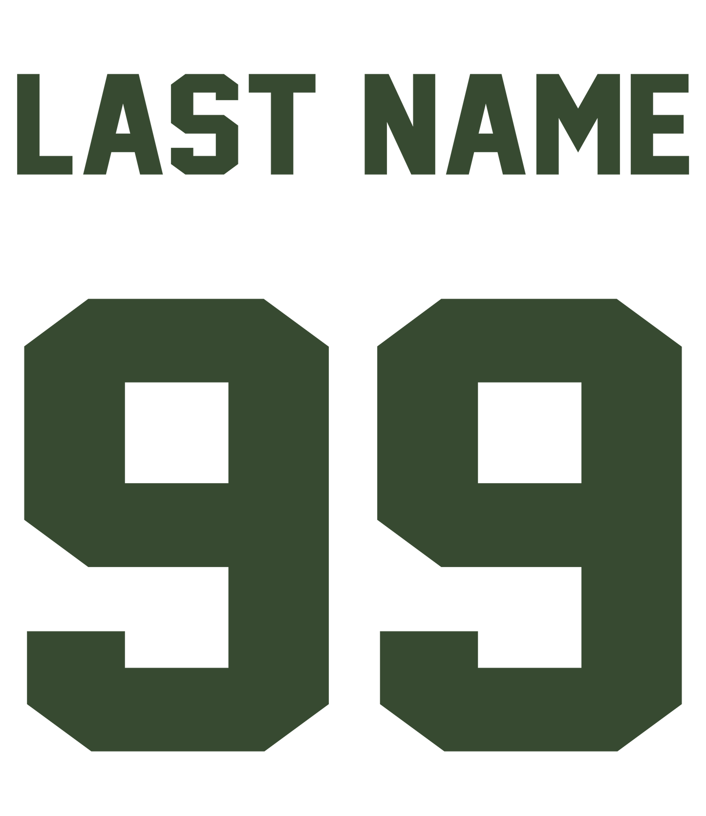 Back Name and Number Customization