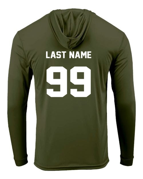 KP HS Hockey Paragon Unisex Bahama Performance Hooded Long Sleeve T-Shirt