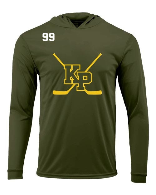KP HS Hockey Paragon Unisex Bahama Performance Hooded Long Sleeve T-Shirt