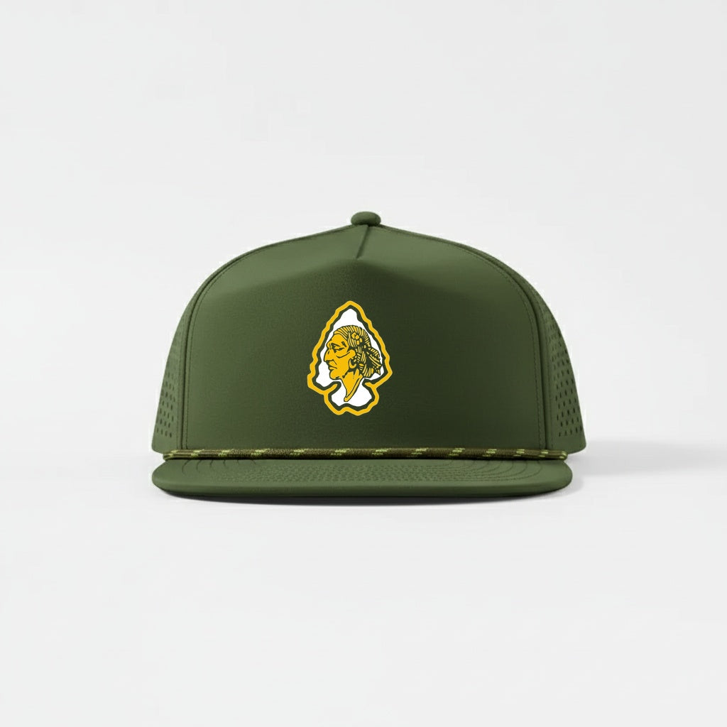 KP HS Hockey Foremost Water Repellent 5 Panel Snapback Golf Hats with Rope